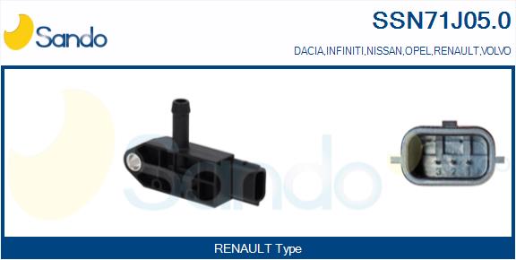 Sensore, pressione gas scarico SANDO SSN71J05.0