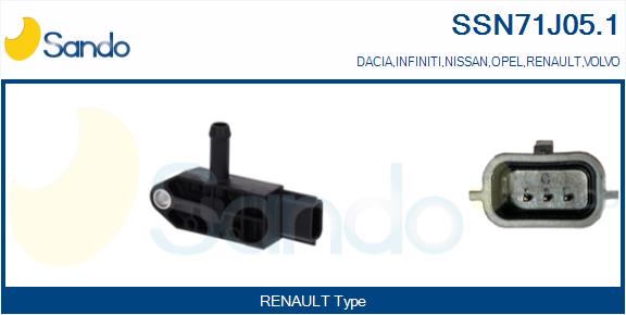 Sensore, pressione gas scarico SANDO SSN71J05.1
