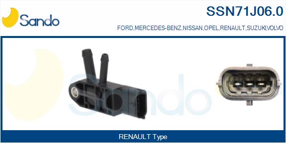 Sensore, pressione gas scarico SANDO SSN71J06.0