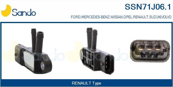 Sensore, pressione gas scarico SANDO SSN71J06.1