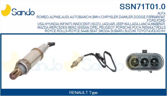Sonda lambda SANDO SSN71T01.0