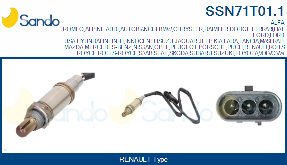 Sonda lambda SANDO SSN71T01.1