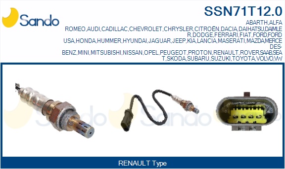 Sonda lambda SANDO SSN71T12.0