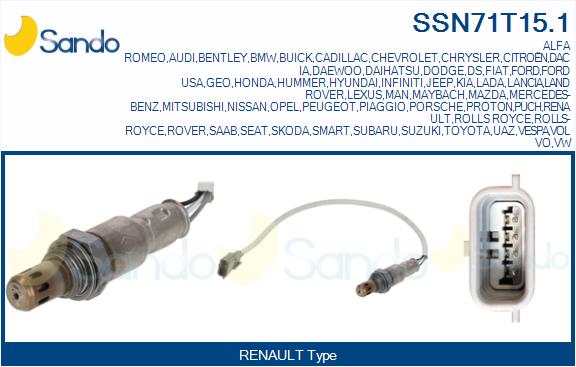 Sonda lambda SANDO SSN71T15.1
