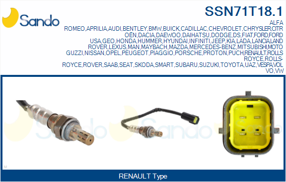 Sonda lambda SANDO SSN71T18.1