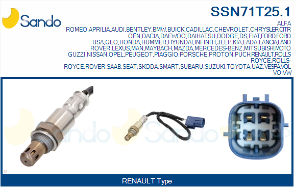 Sonda lambda SANDO SSN71T25.1