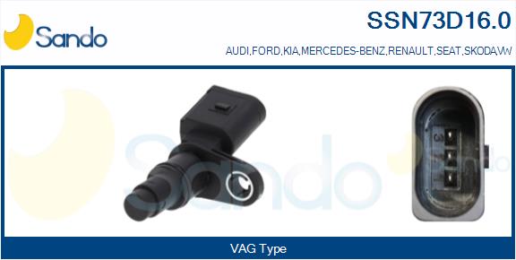 Sensore, posizione albero a camme SANDO SSN73D16.0