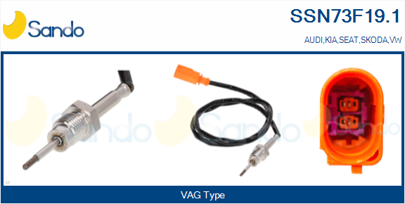 Sensore, temperatura gas scarico SANDO SSN73F19.1