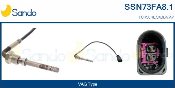 Sensore, temperatura gas scarico SANDO SSN73FA8.1