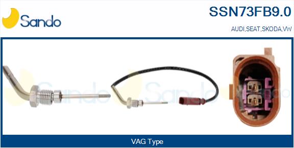 Sensore, temperatura gas scarico SANDO SSN73FB9.0