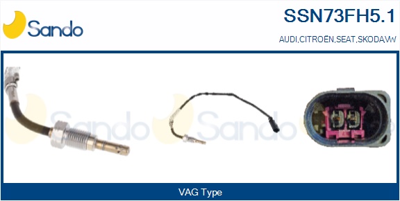 Sensore, temperatura gas scarico SANDO SSN73FH5.1