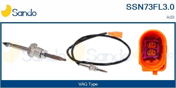Sensore, temperatura gas scarico SANDO SSN73FL3.0