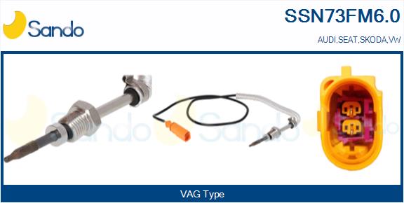 Sensore, temperatura gas scarico SANDO SSN73FM6.0
