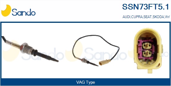 Sensore, temperatura gas scarico SANDO SSN73FT5.1