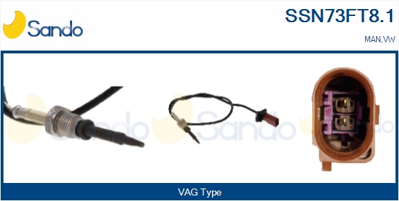 Sensore, temperatura gas scarico SANDO SSN73FT8.1