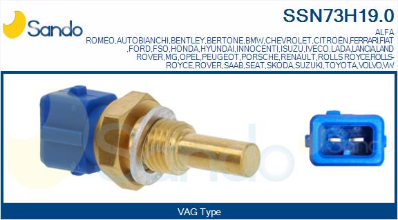 Sensore, temperatura refrigerante SANDO SSN73H19.0