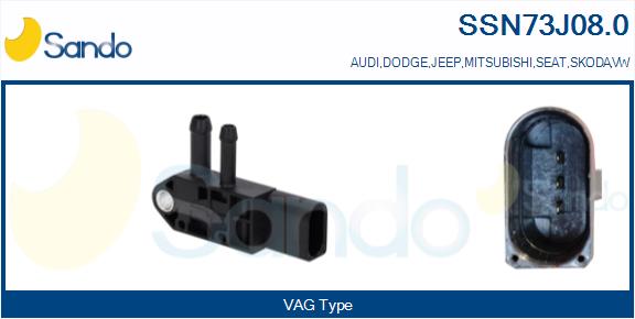 Sensore, pressione gas scarico SANDO SSN73J08.0