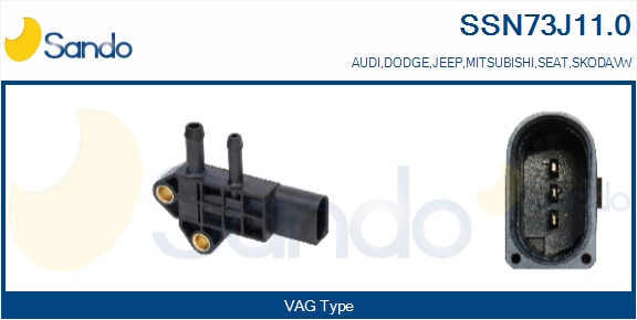Sensore, pressione gas scarico SANDO SSN73J11.0