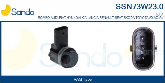 Sensore, assistenza parcheggio SANDO SSN73W23.0
