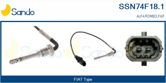 Sensore, temperatura gas scarico SANDO SSN74F18.1