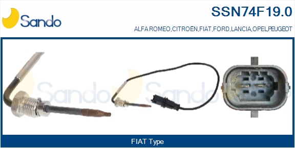 Sensore, temperatura gas scarico SANDO SSN74F19.0