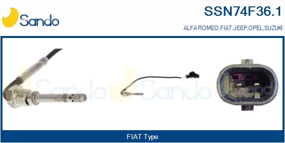 Sensore, temperatura gas scarico SANDO SSN74F36.1