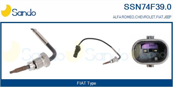 Sensore, temperatura gas scarico SANDO SSN74F39.0