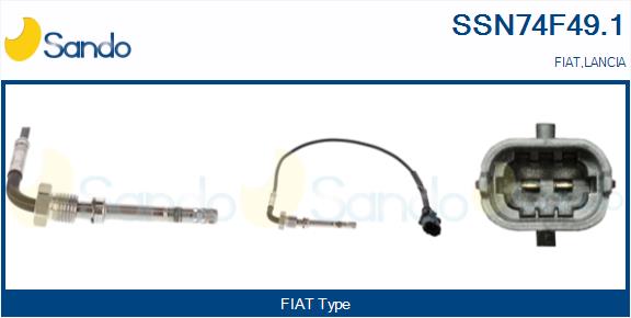 Sensore, temperatura gas scarico SANDO SSN74F49.1