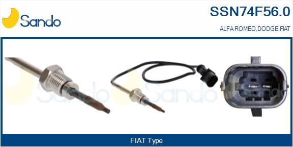 Sensore, temperatura gas scarico SANDO SSN74F56.0