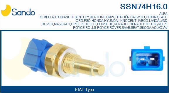 Sensore, temperatura refrigerante SANDO SSN74H16.0