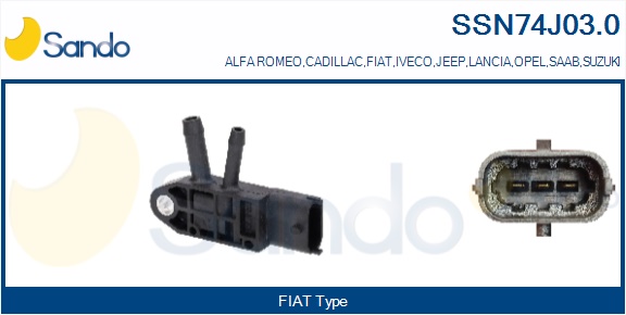 Sensore, pressione gas scarico SANDO SSN74J03.0