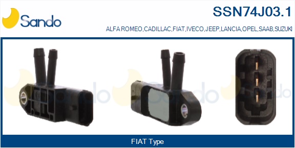 Sensore, pressione gas scarico SANDO SSN74J03.1
