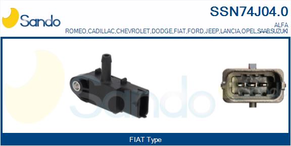Sensore, pressione gas scarico SANDO SSN74J04.0
