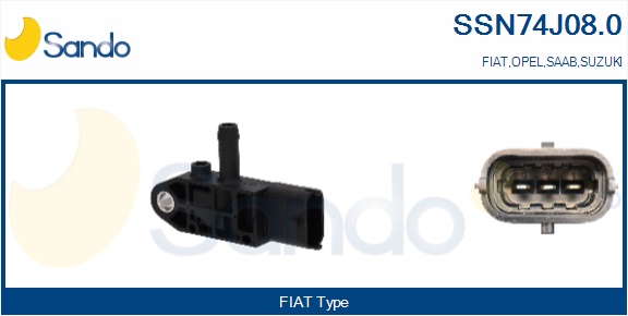 Sensore, pressione gas scarico SANDO SSN74J08.0