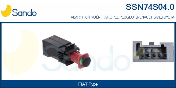 Interruttore luce freno SANDO SSN74S04.0