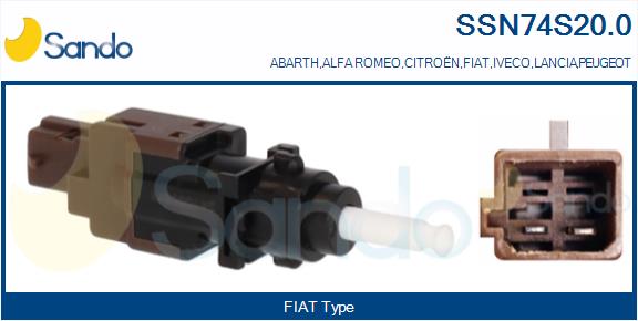 Interruttore luce freno SANDO SSN74S20.0