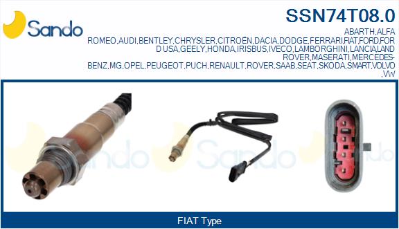 Sonda lambda SANDO SSN74T08.0