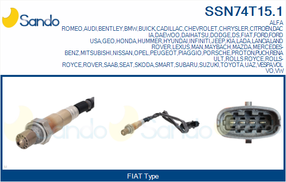 Sonda lambda SANDO SSN74T15.1