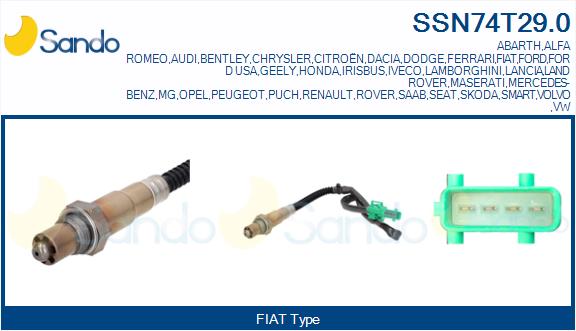 Sonda lambda SANDO SSN74T29.0