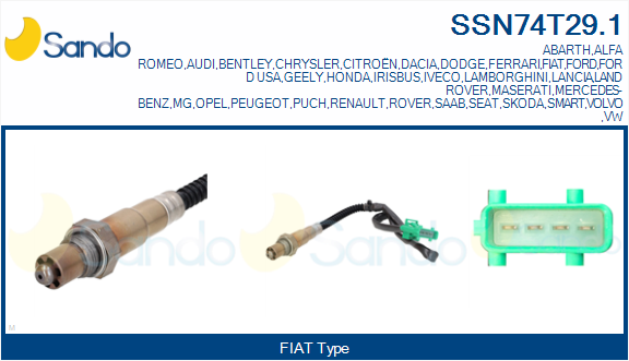 Sonda lambda SANDO SSN74T29.1