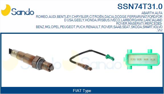 Sonda lambda SANDO SSN74T31.0
