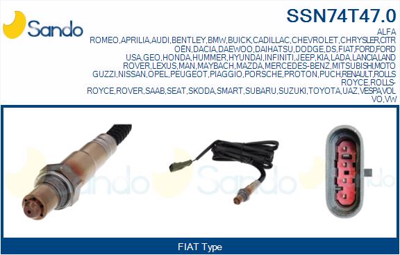 Sonda lambda SANDO SSN74T47.0
