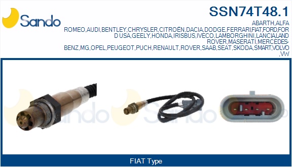Sonda lambda SANDO SSN74T48.1