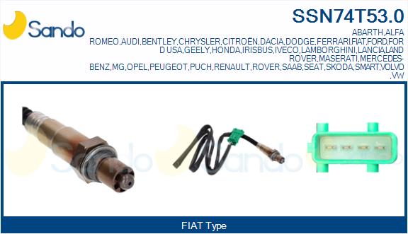 Sonda lambda SANDO SSN74T53.0