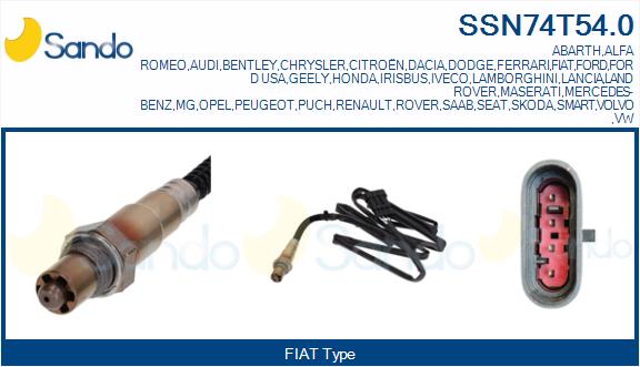 Sonda lambda SANDO SSN74T54.0