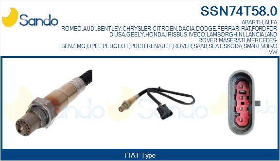 Sonda lambda SANDO SSN74T58.0