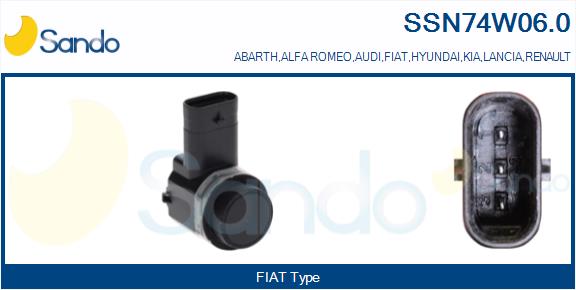 Sensore, assistenza parcheggio SANDO SSN74W06.0