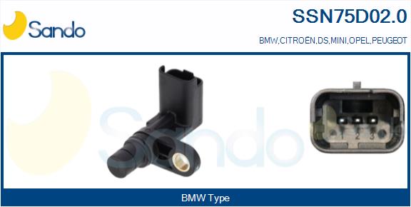 Sensore, posizione albero a camme SANDO SSN75D02.0