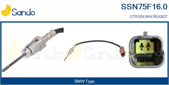 Sensore, temperatura gas scarico SANDO SSN75F16.0