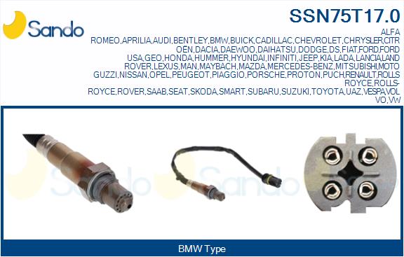 Sonda lambda SANDO SSN75T17.0